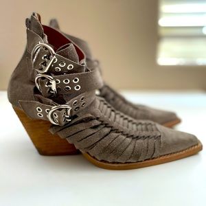 Jeffrey Campbell Suede Buckle Boots